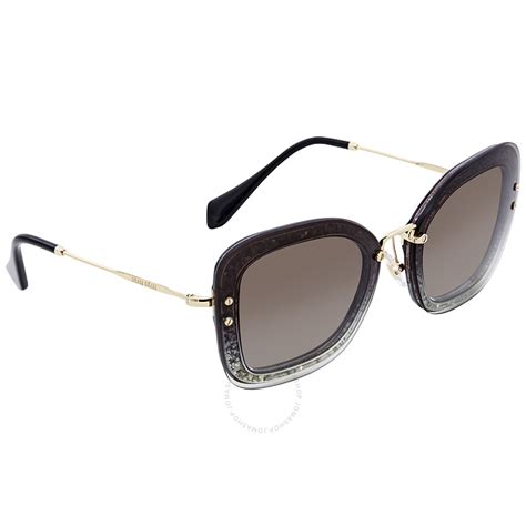 miu miu ues0a7|Miu Miu Grey Gradient Sunglasses MU 02TS UES0A7 65.